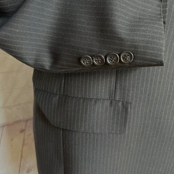 Hart Schaffner Marx Wool Sport Coat Blue Suit Blazer Jacket Size 42S - Picture 3 of 11